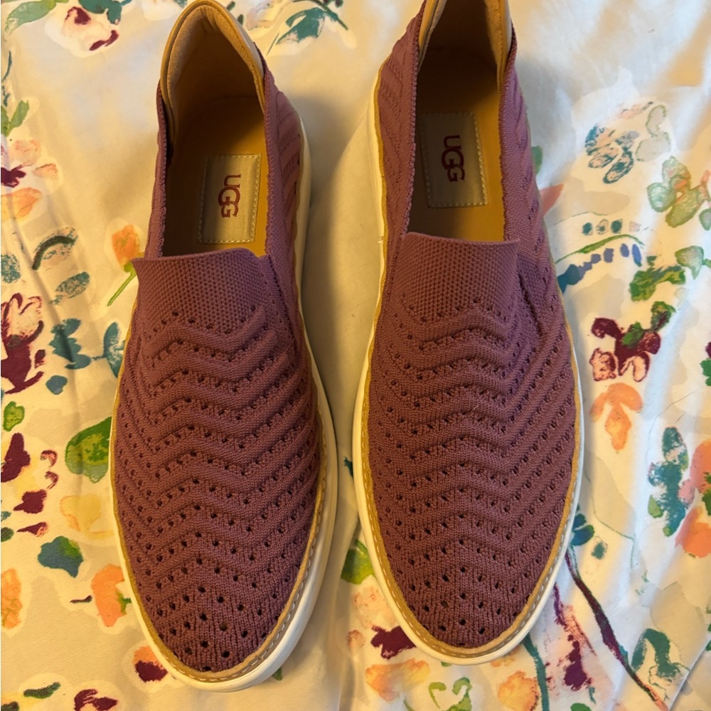 UGG Women's Purple Chevron Slip-Ons